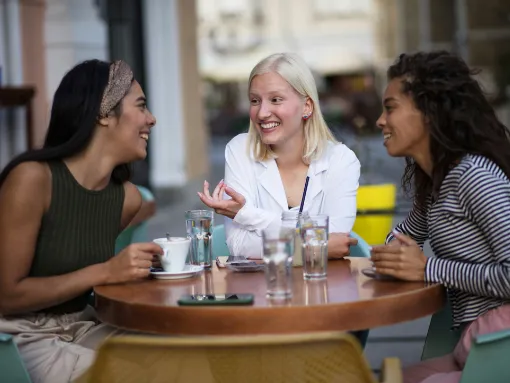 CLS-Course-Blurb-1 Three women talking at a table